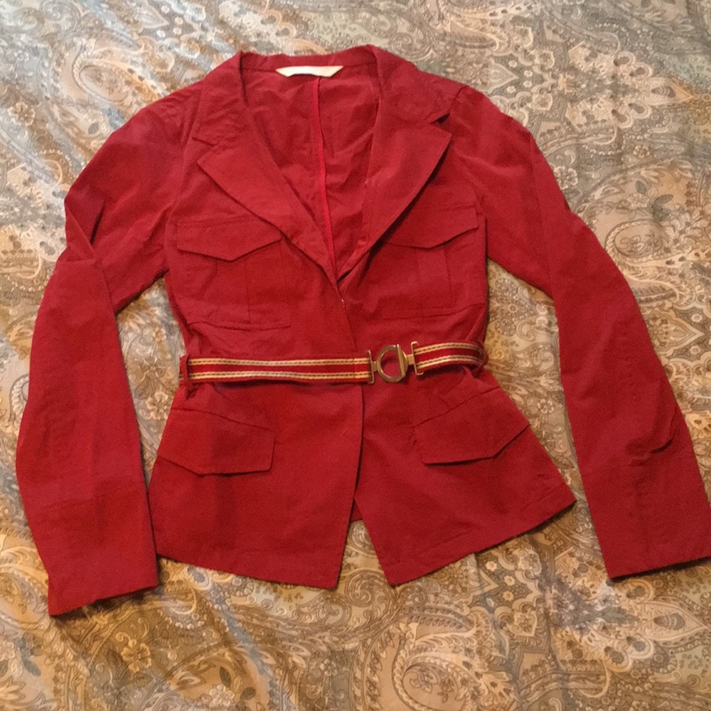 MaxMara Red Cotton Jacket size 2